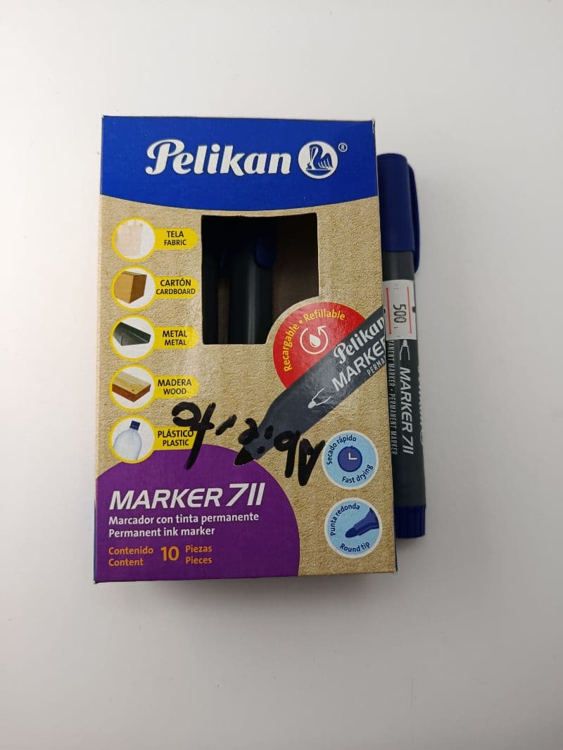 Marcador Permanente Pelikan 711 Azul, Caja de 10 Unidades
