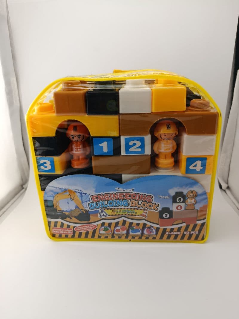 Bloques de Construcción de Plástico en Mochila (53 Piezas)