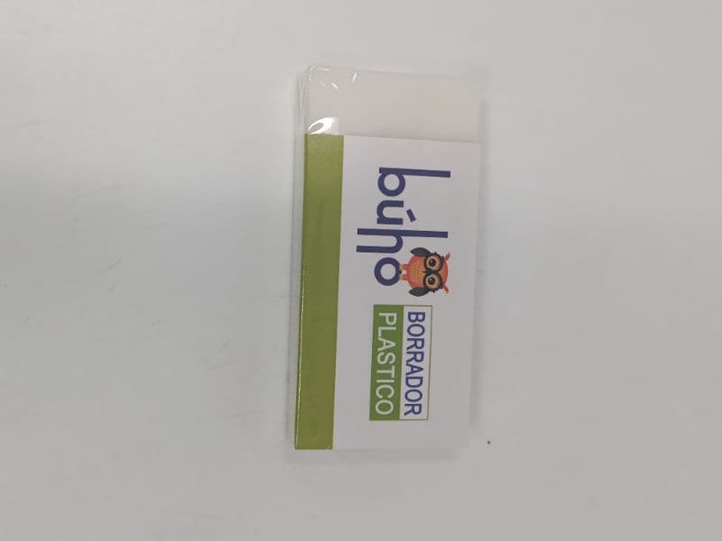 Borrador de plástico blanco Búho