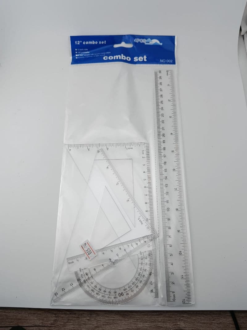 Juego de geometría de 30 cm de 4 piezas