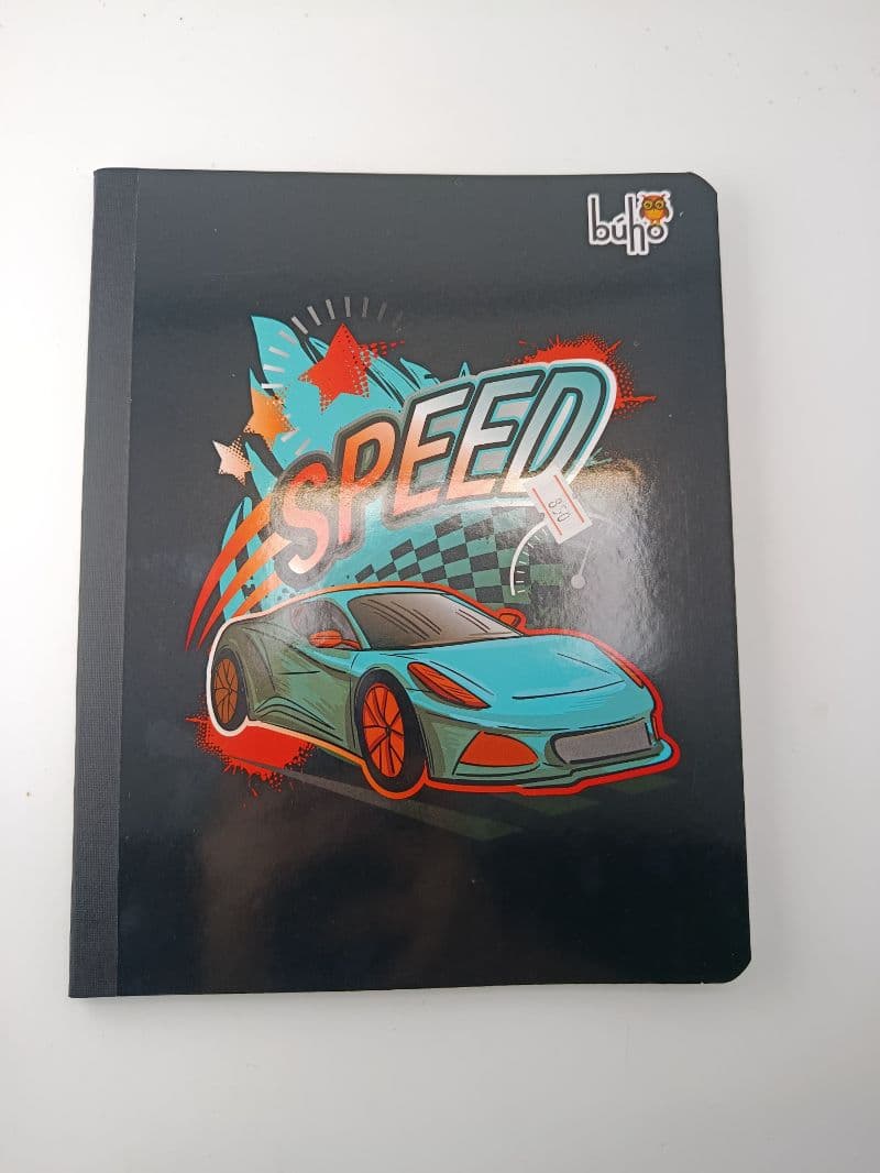 Cuaderno Cosido Búho de 100 Hojas con Diseño de Carro