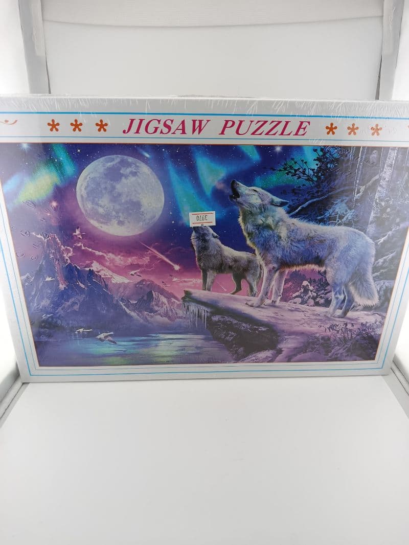Rompecabezas 1000 piezas — Lobos bajo la luna (50 x 75 cm)
