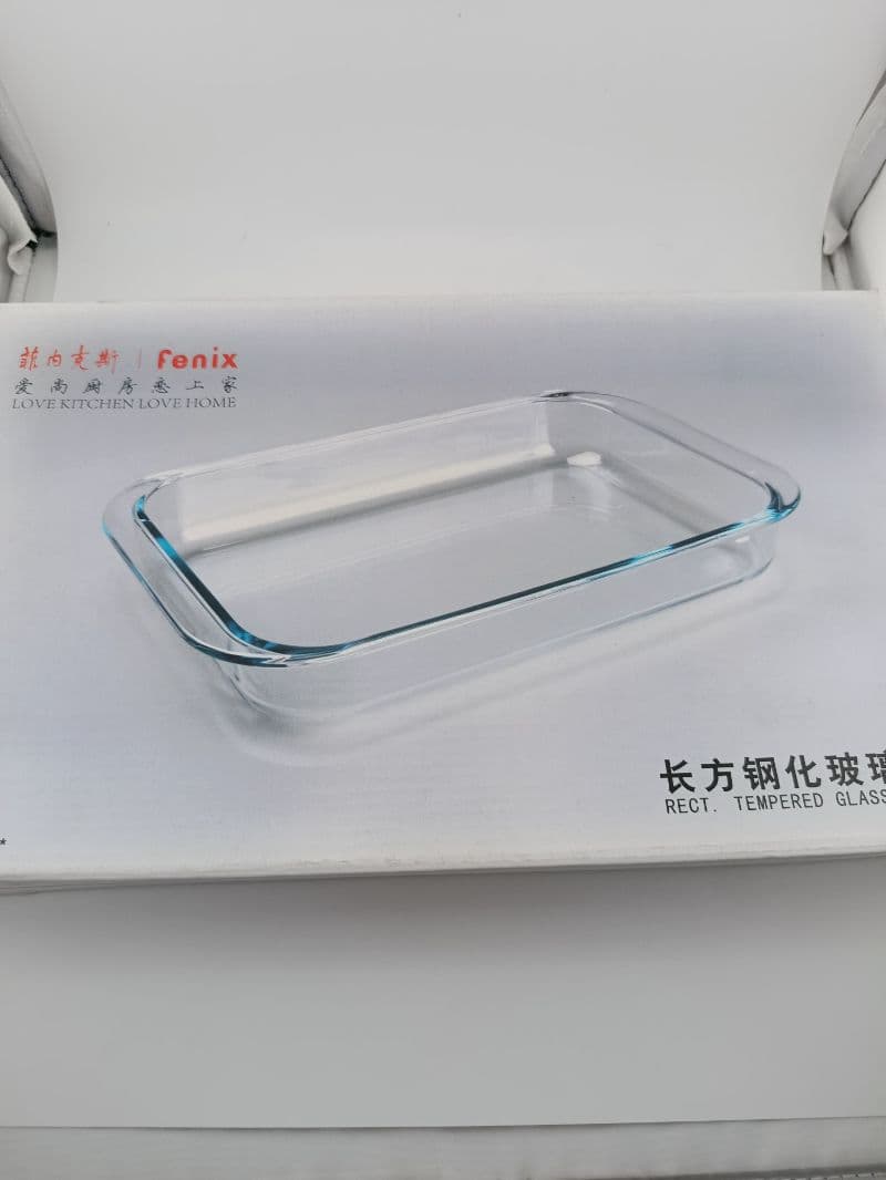Recipiente rectangular de vidrio templado 2 litros