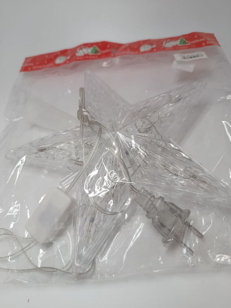 Estrella con Luz para Punta de Árbol de Navidad