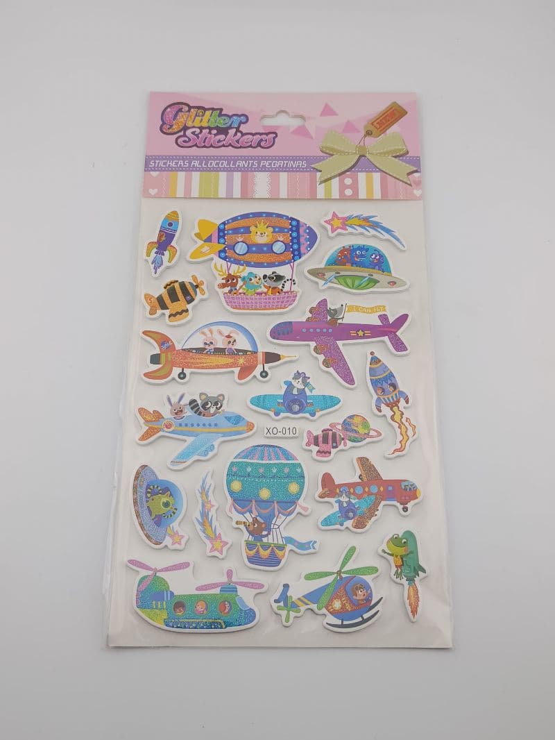 Stickers medianos de cartofoam con diseño de vehículos animados
