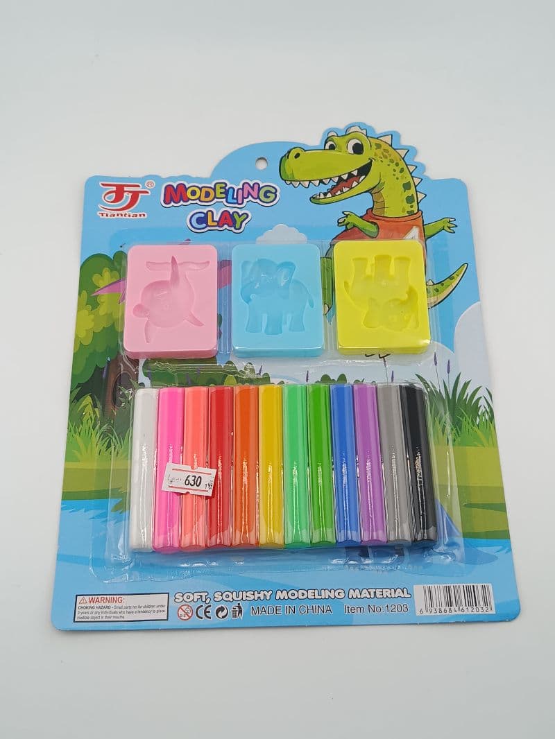 Set de plastilina con moldes de animales en blíster