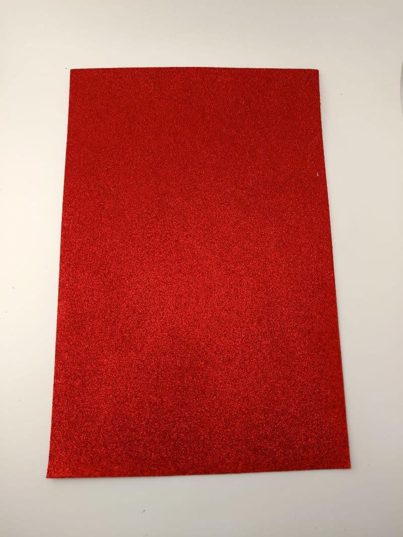 Foam escarchado tamaño carta color rojo