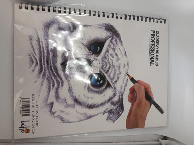 Cuaderno de Dibujo Profesional Búho de 40 Hojas