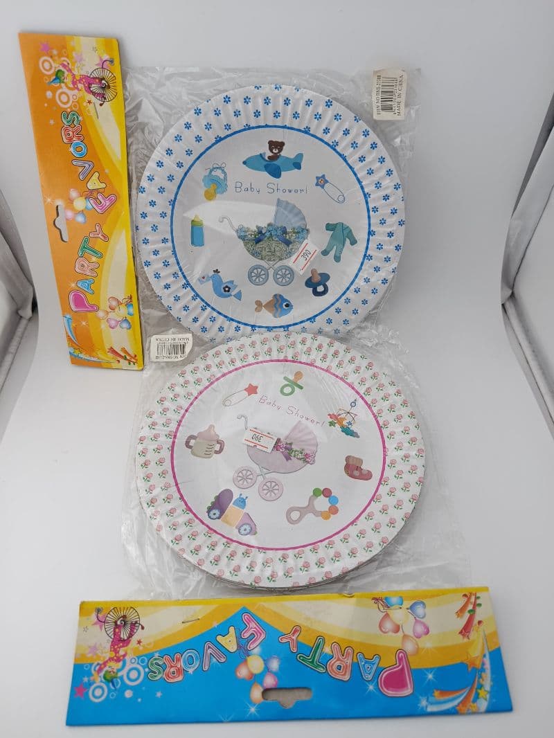 Platos de Cartón para Baby Shower de 7 Pulgadas (10 Unidades)