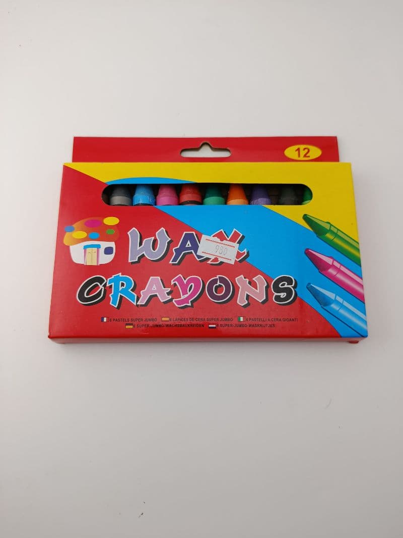 Crayones de cera jumbo de 12 unidades