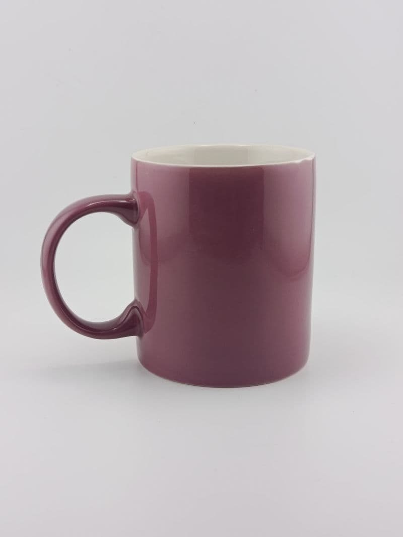 Taza de porcelana unicolor 8 x 9,5 cm