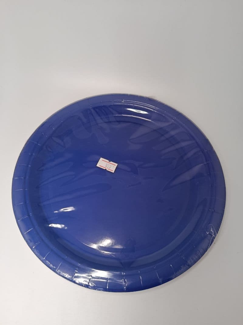 Platos Desechables para Fiesta Color Azul de 9 Pulgadas