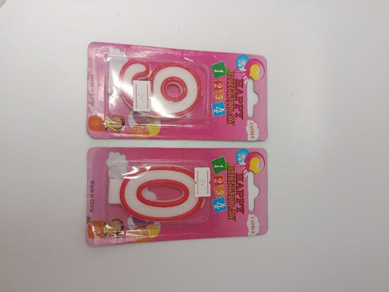 Candela de Cumpleaños con Número del 0 al 9