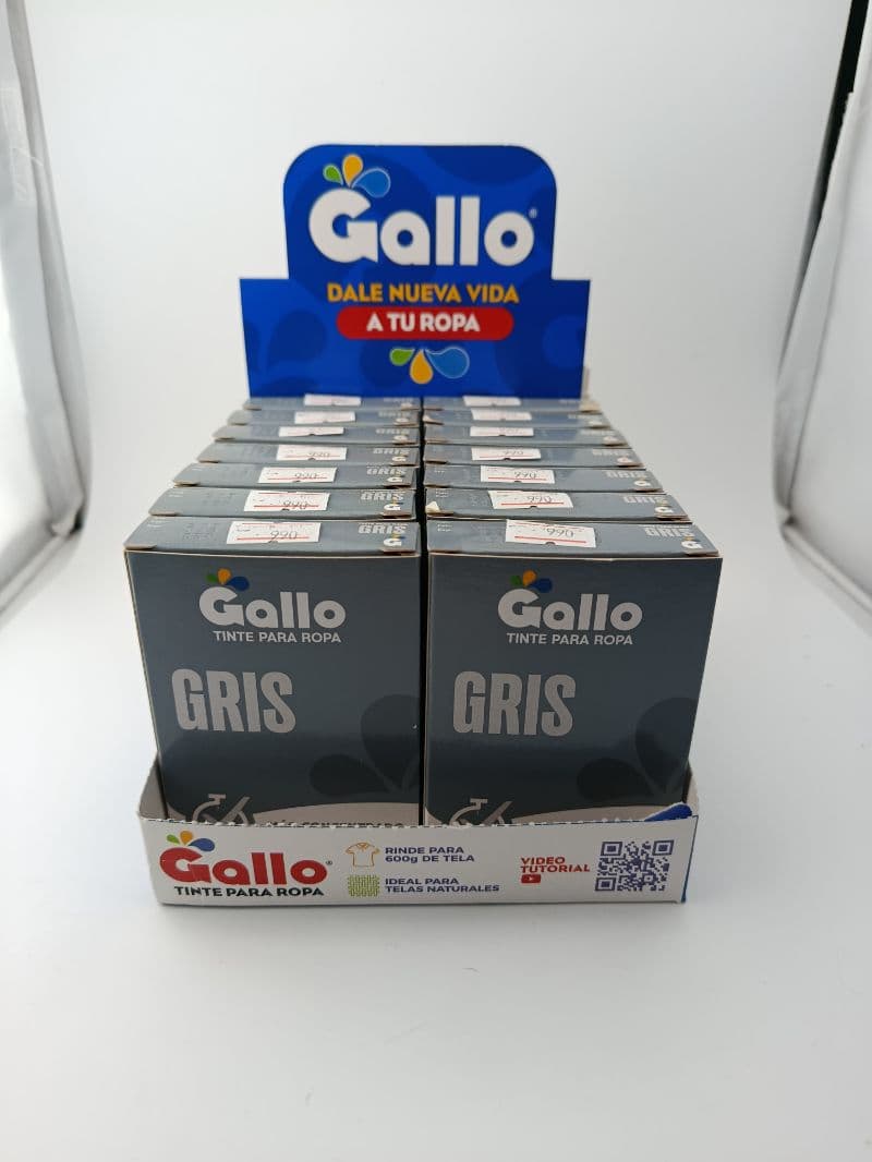 Tinte para ropa Gallo color gris