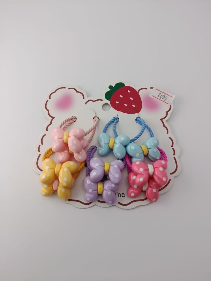Set de ligas para cabello de niña con lazo (10 piezas)
