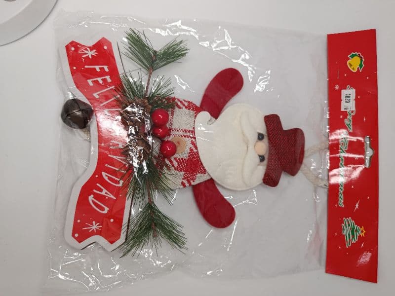 Adorno Navideño Colgante de Santa Claus Feliz Navidad