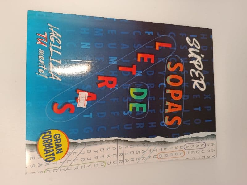 Libro Súper Sopas de Letras Gran Formato (80 Páginas, 21 x 28 cm)