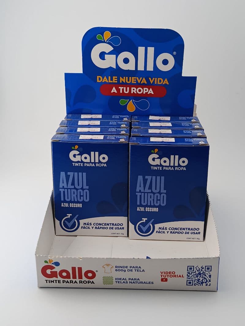 Tinte para Ropa Gallo Azul Turco de 15 g