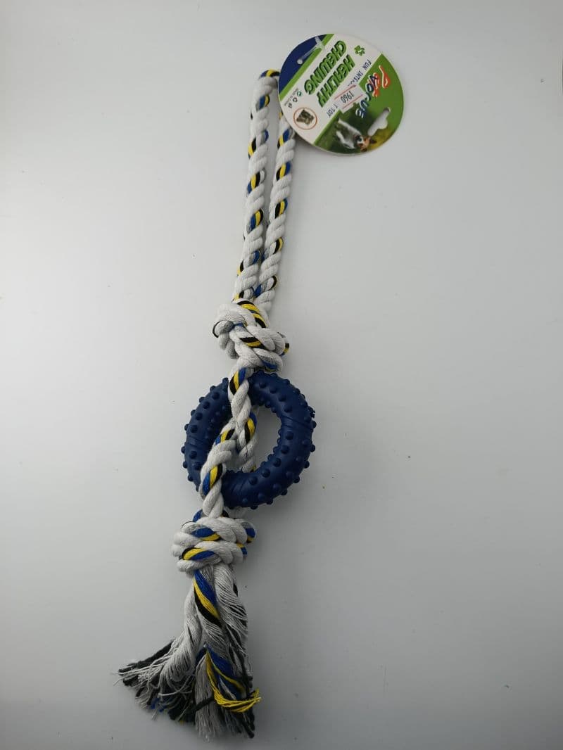 Juguete de cuerda con mordedor para mascota