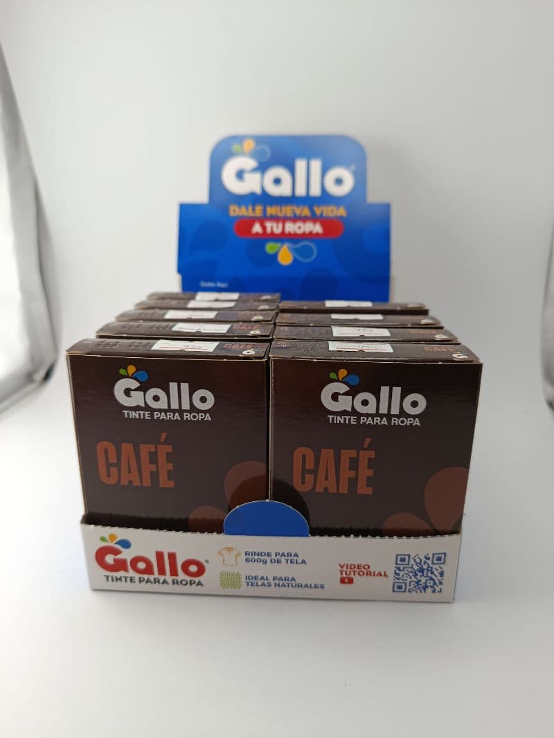Tinte para ropa Gallo color café
