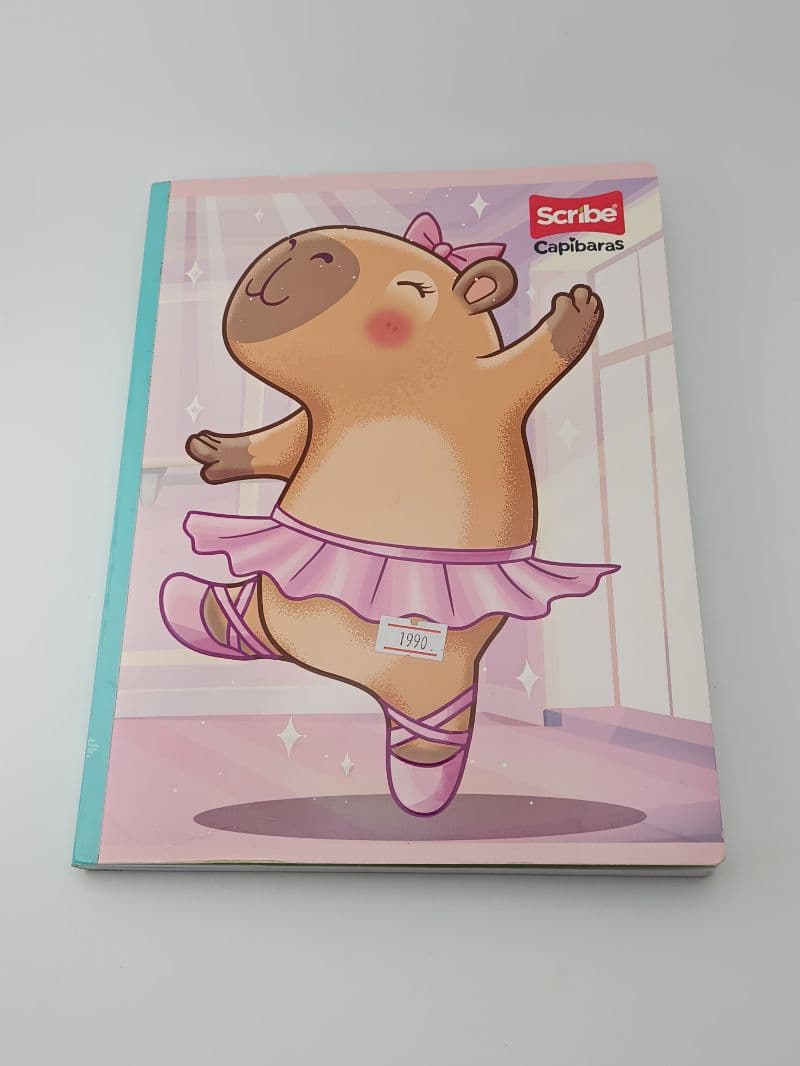 Cuaderno Cosido Scribe Capibaras de 100 Hojas