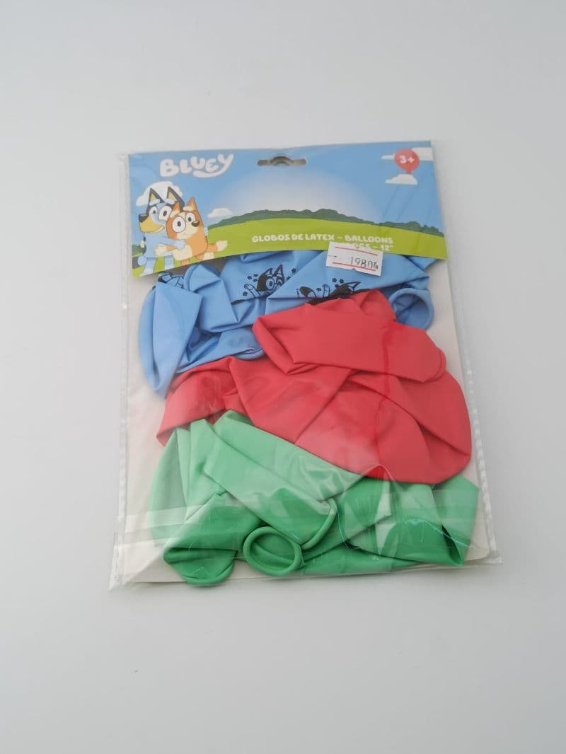 Globos de Látex de Bluey Número 12, Paquete de 15 Unidades