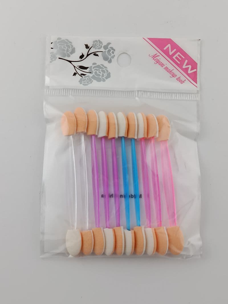 Esponjas aplicadoras de maquillaje doble punta, paquete de 10