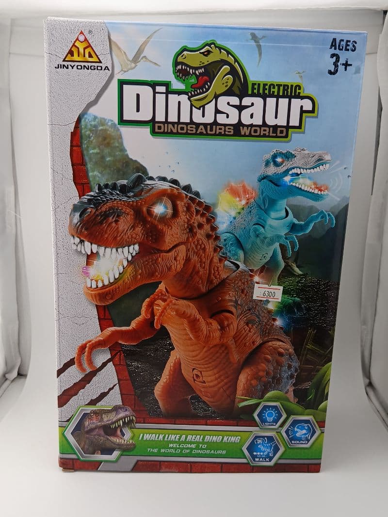 Dinosaurio de Juguete Eléctrico con Movimiento, Luces y Sonido