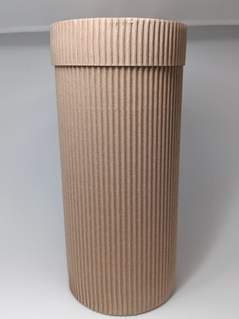 Caja Cilíndrica de Cartón Corrugado con Tapa