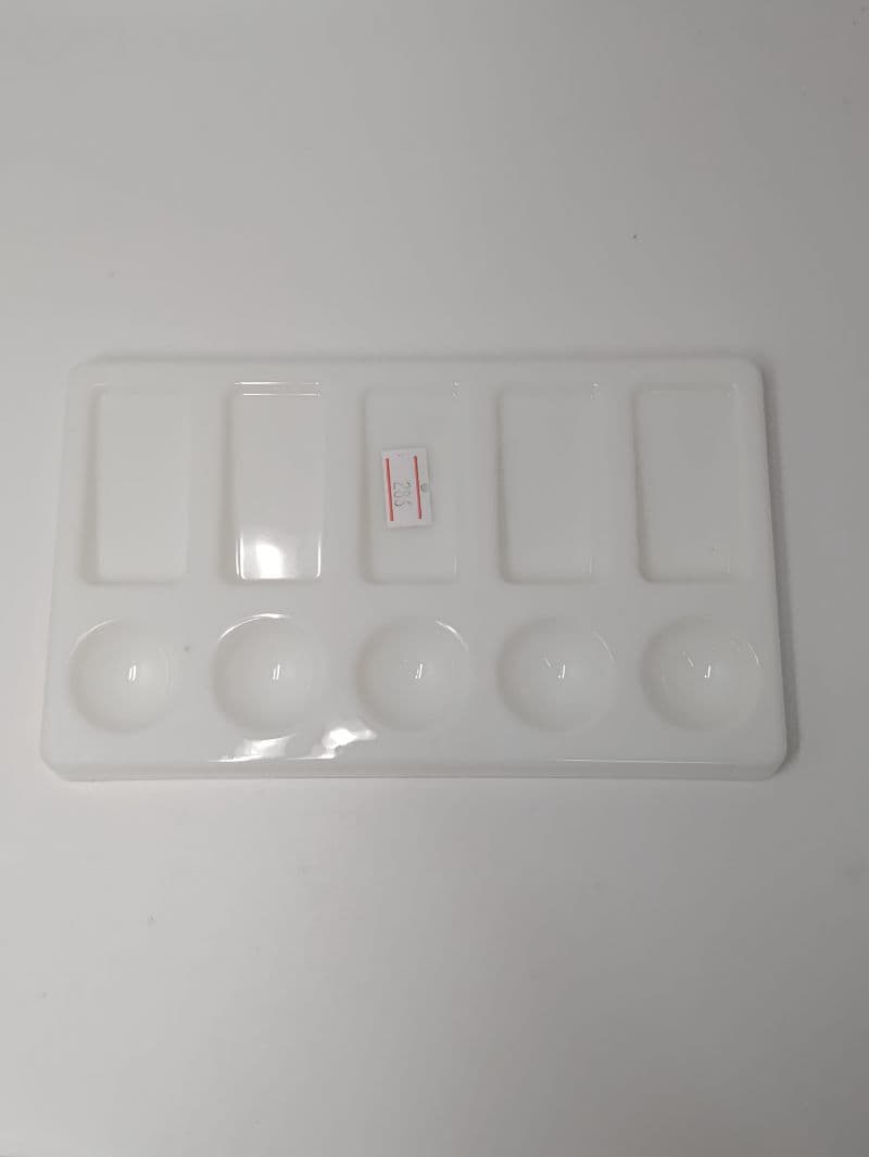 Paleta plástica rectangular para pintura