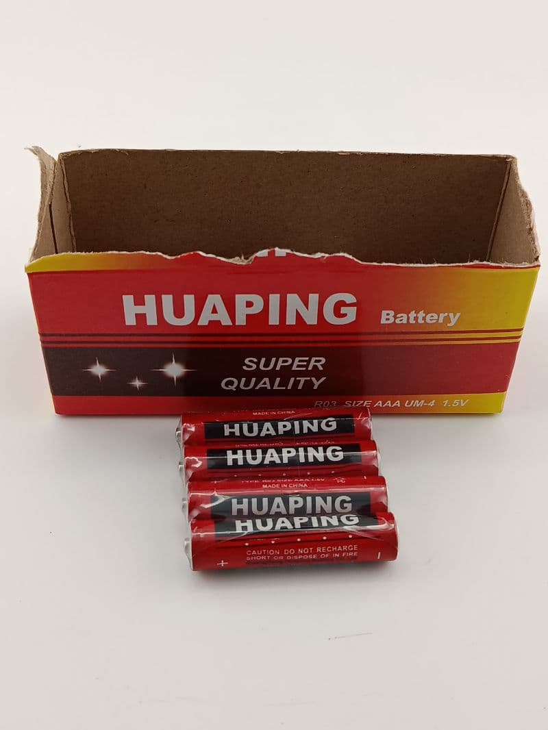 Pilas AAA Huaping 1.5V, paquete de 4