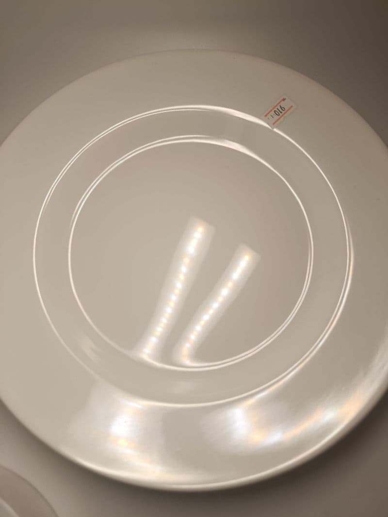 Plato Plano de Melamina Blanco 25 cm