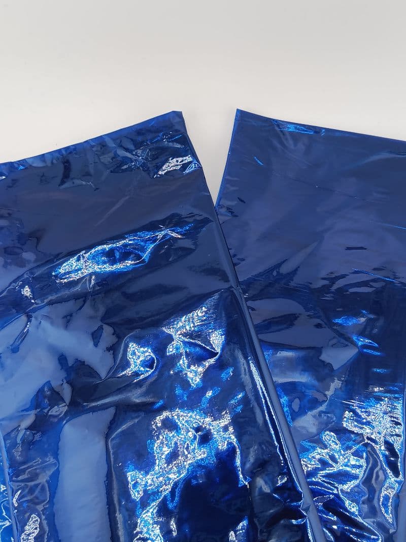 Papel celofán azul metalizado Búho, 100 cm de ancho