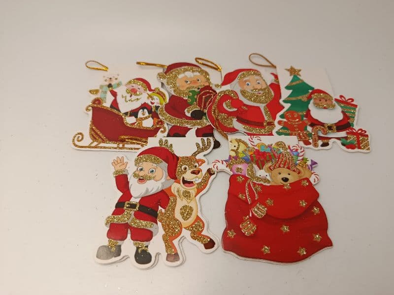 Colillas Navideñas Troqueladas con Detalles Brillantes