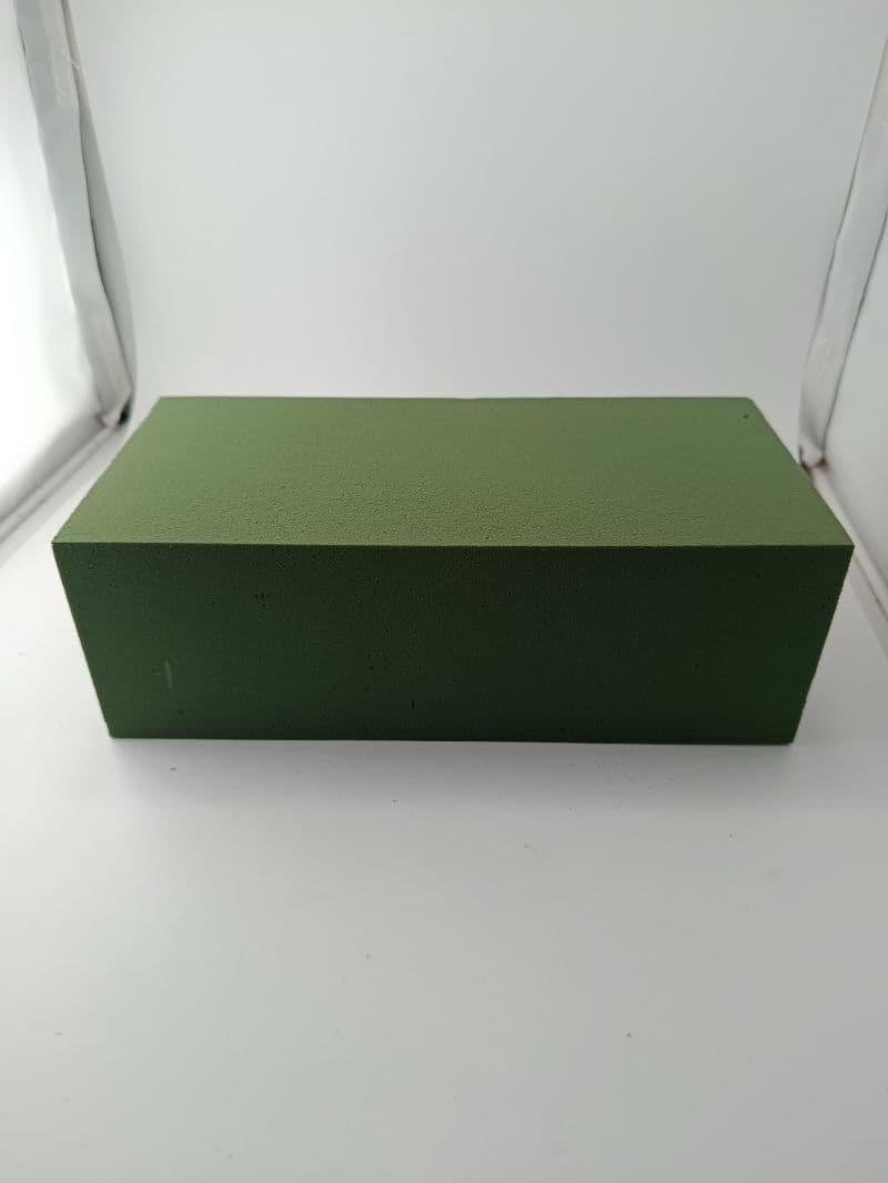 Oasis Húmedo Verde para Arreglos Florales 10.5 x 7.5 x 23 cm
