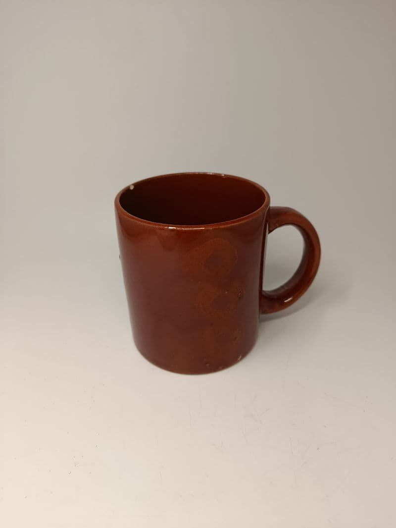 Taza de Porcelana Color Café, 8 x 9 cm