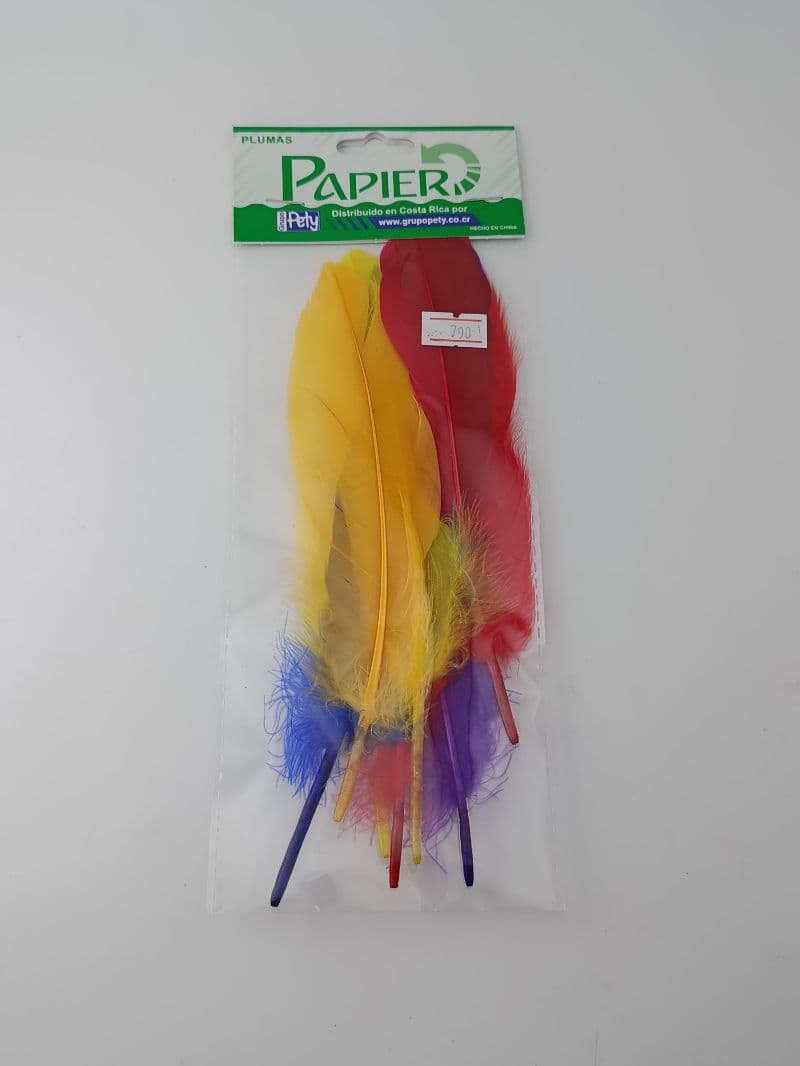 Bolsa de Plumas de Colores Papier de 20 cm (8 unidades)