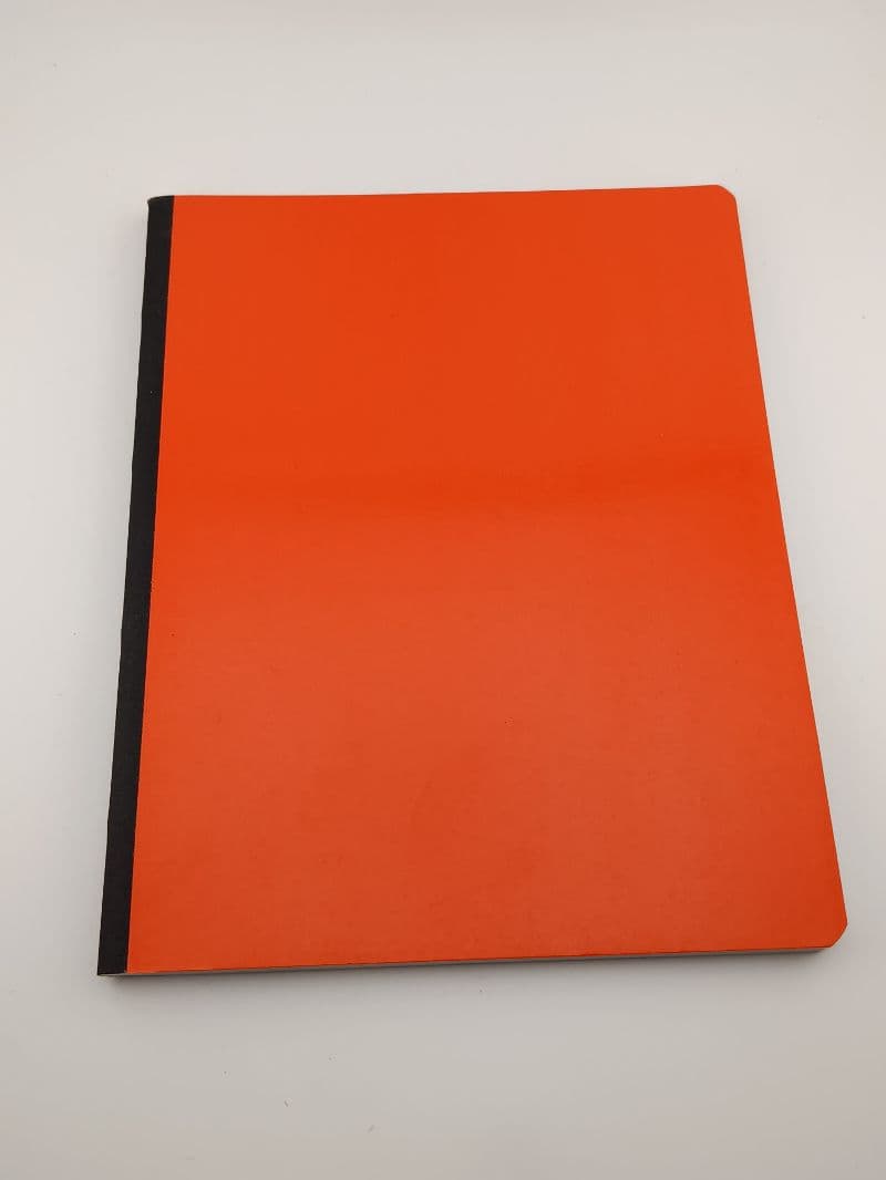Cuaderno 100 hojas tapa dura naranja unicolor línea búho