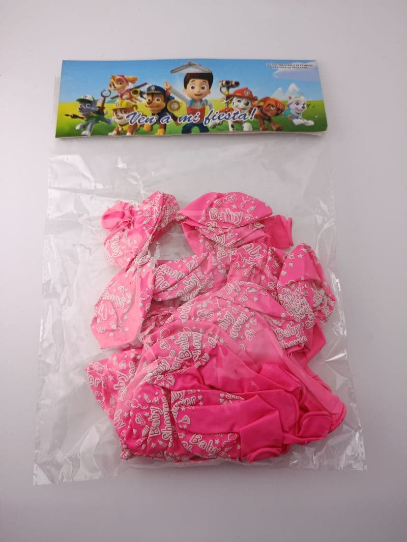 Globos para Baby Shower Rosados (Paquete de 25 Unidades)