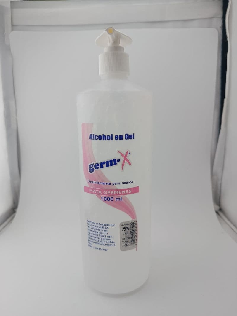 Alcohol en Gel Germ-X de 1 Litro con Válvula