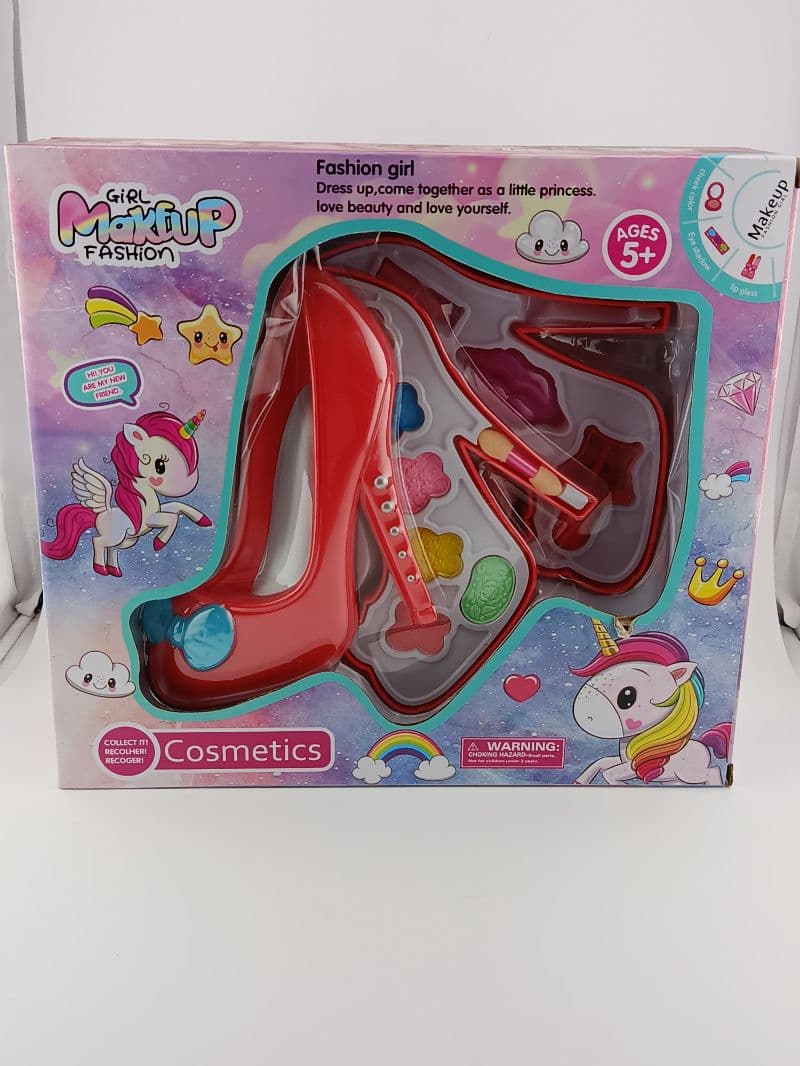 Set de maquillaje para niña con forma de zapato de tacón