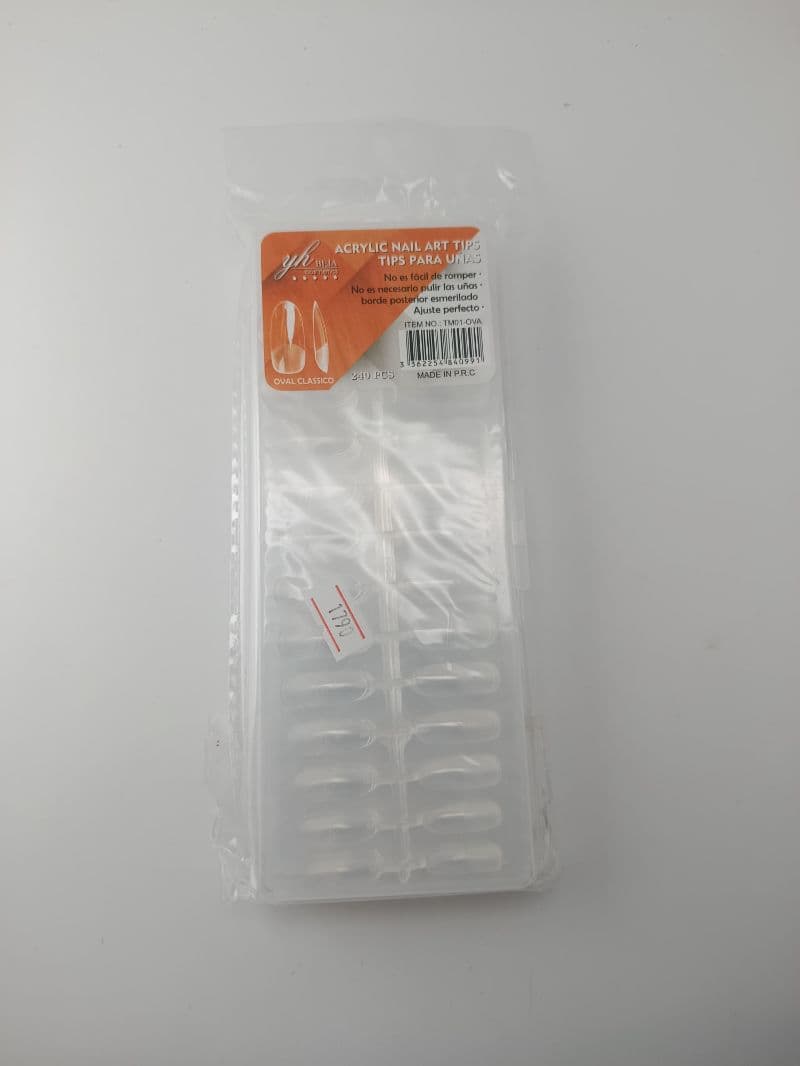 Tips para Uñas Acrílicas Oval Clásico YH Beja 240 piezas