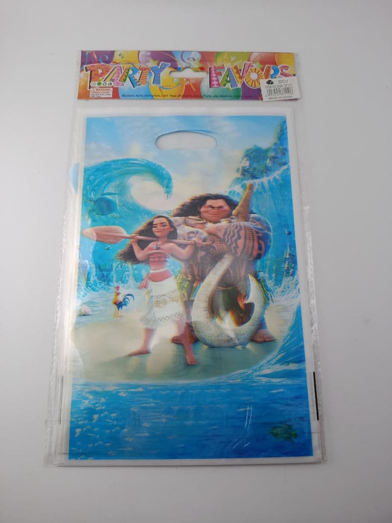 Bolsas Plásticas para Confites de Moana (10 Unidades)