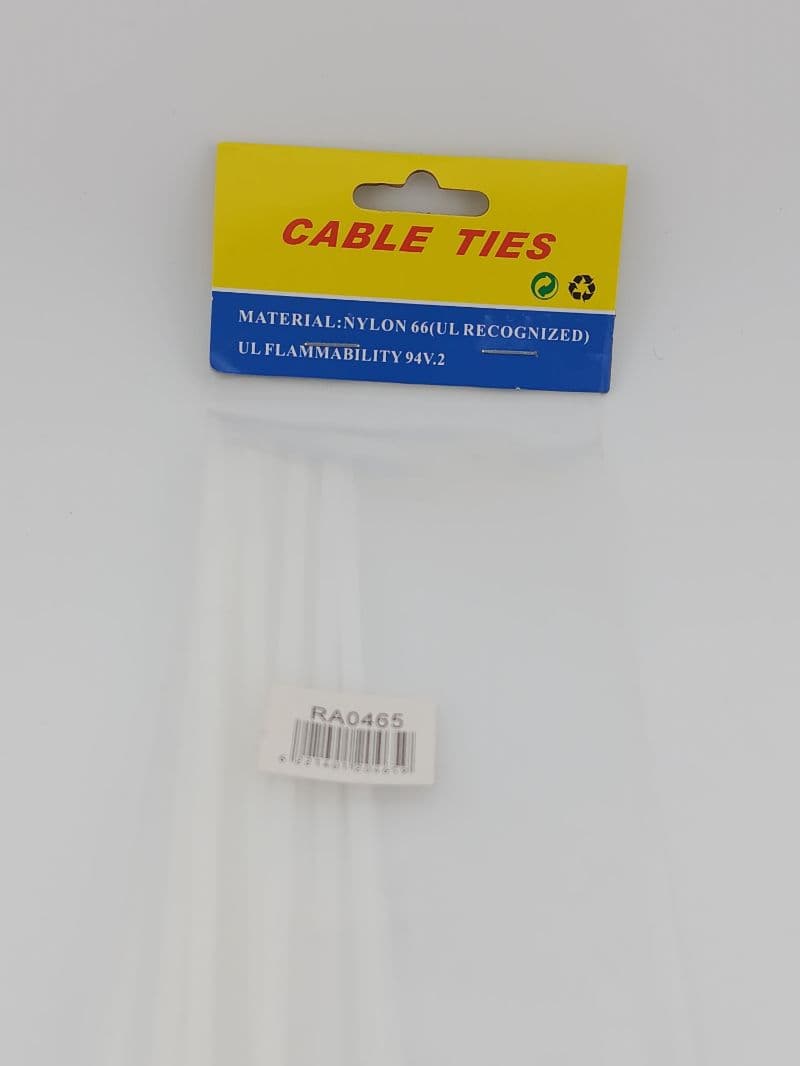 Amarras plásticas para cables, 40 cm, paquete de 20 unidades