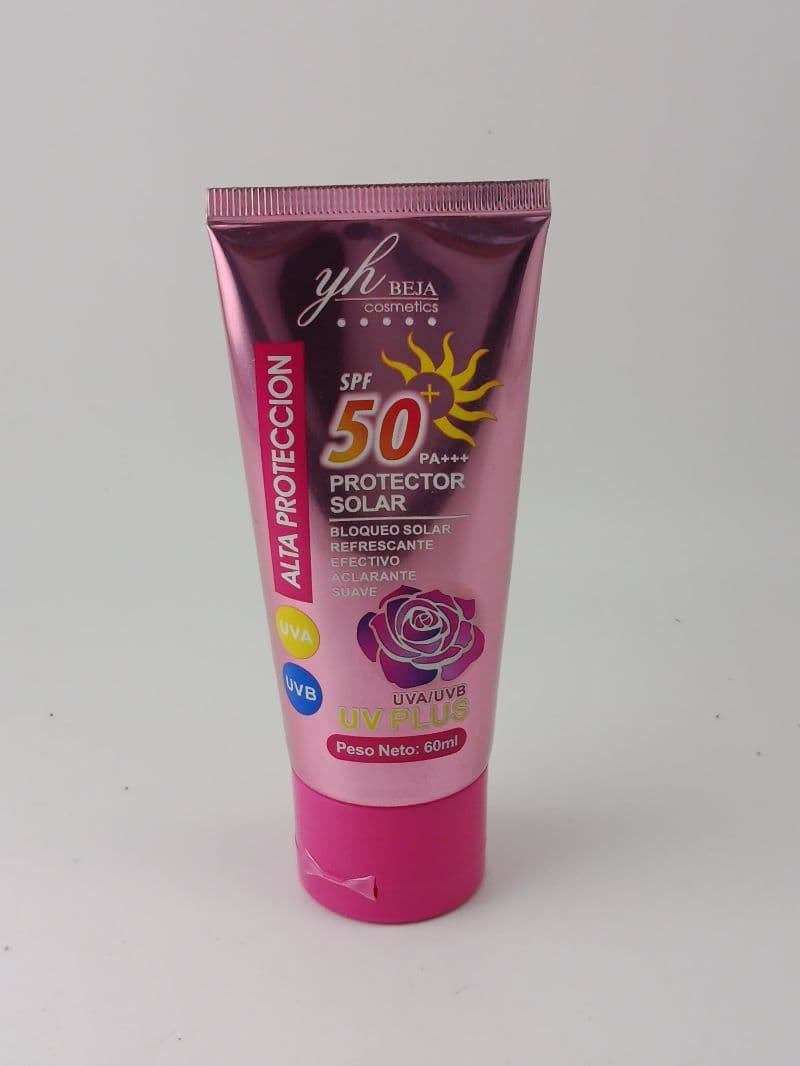 Protector Solar Yh Beja SPF 50 Aclarante Suave de 60 ml