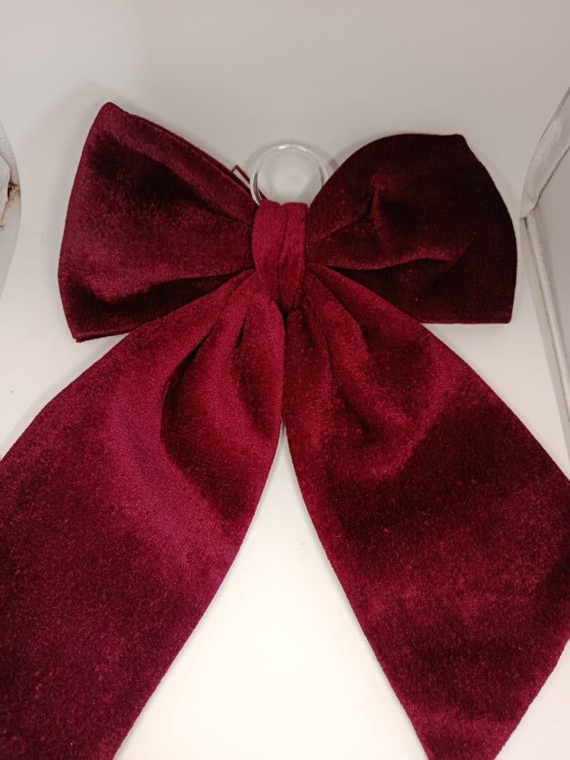 Lazo navideño rojo vino de 31 cm