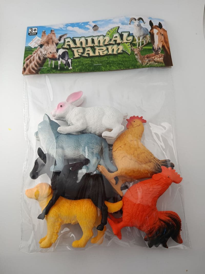 Set de figuras de animales de la granja (6 piezas)