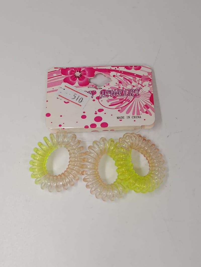 Colas plásticas para cabello en espiral (3 piezas)