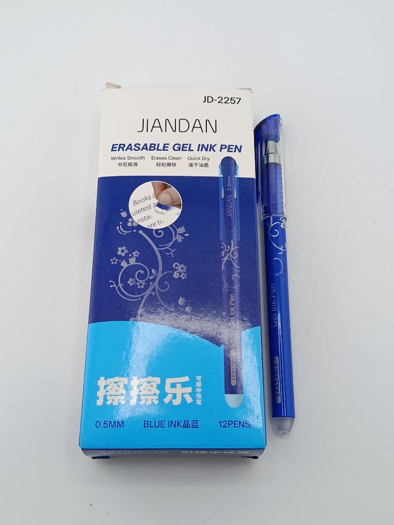 Lapicero borrable de gel azul 0.5 mm Jiandan unidad