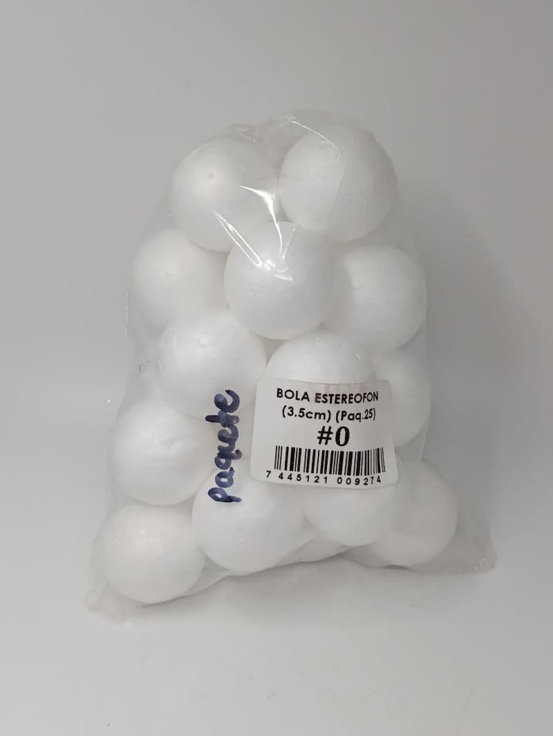 Bolas de Estereofón #0 de 3.5 cm (Paquete de 25 unidades)
